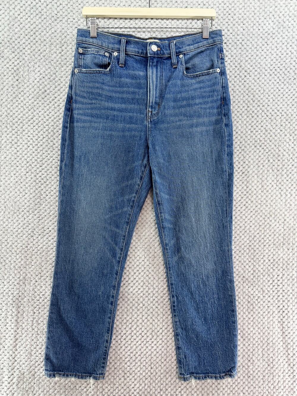 Madewell The High-Rise Slim Crop Boyjean Womens 29 Blue Denim